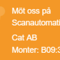 Scanautomatic Cat har monter B09:32 och bjuder på både kaffe och visning av nya prylar för OT och industriell IT